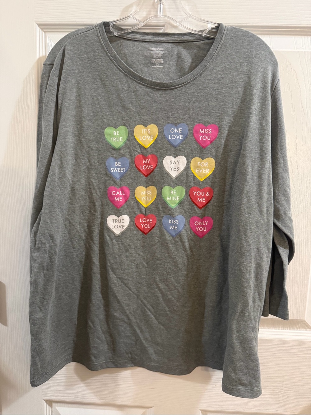 Kim Rogers Perfectly Soft 1X Valentine's Day Conversation Hearts Top